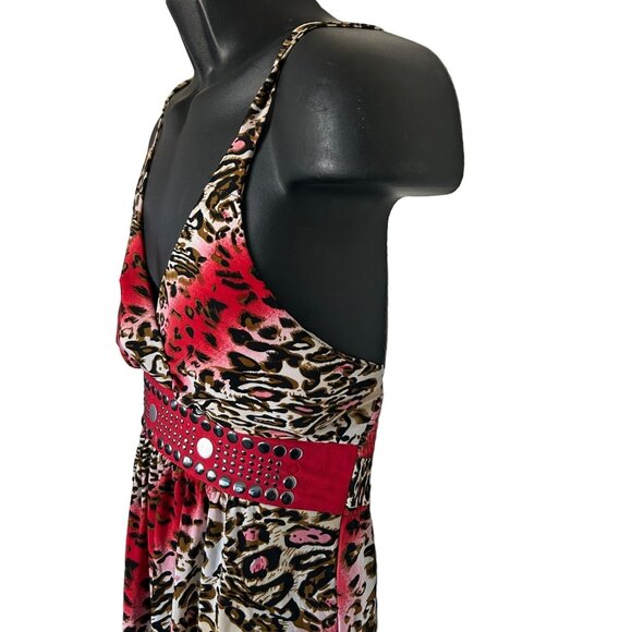 Womens v--neck Magic  Multicolor  Maxi Dress Sz M - Picture 3 of 12